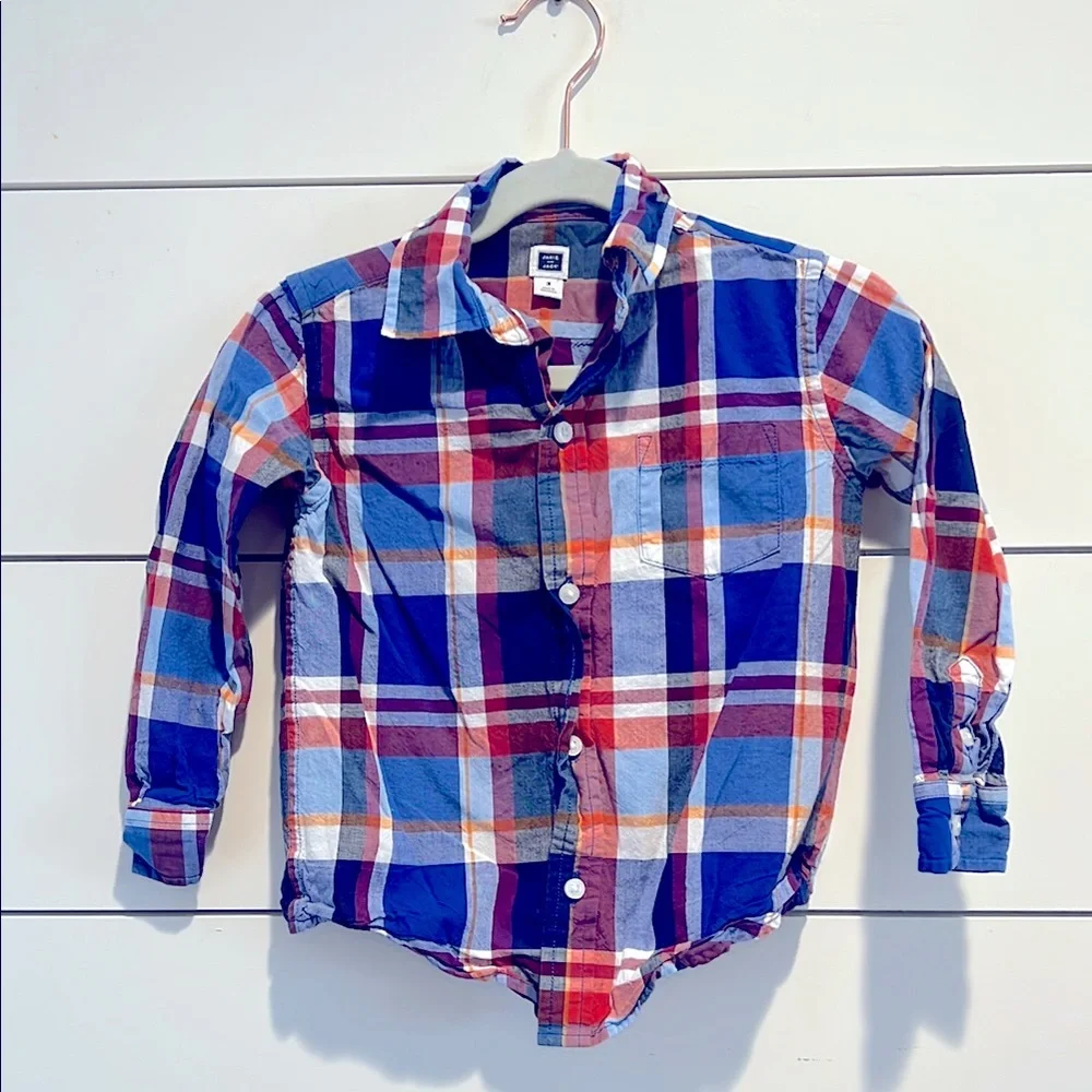 Boys Janie and Jack Plaid Shirt - 3T - Picture 1 of 4